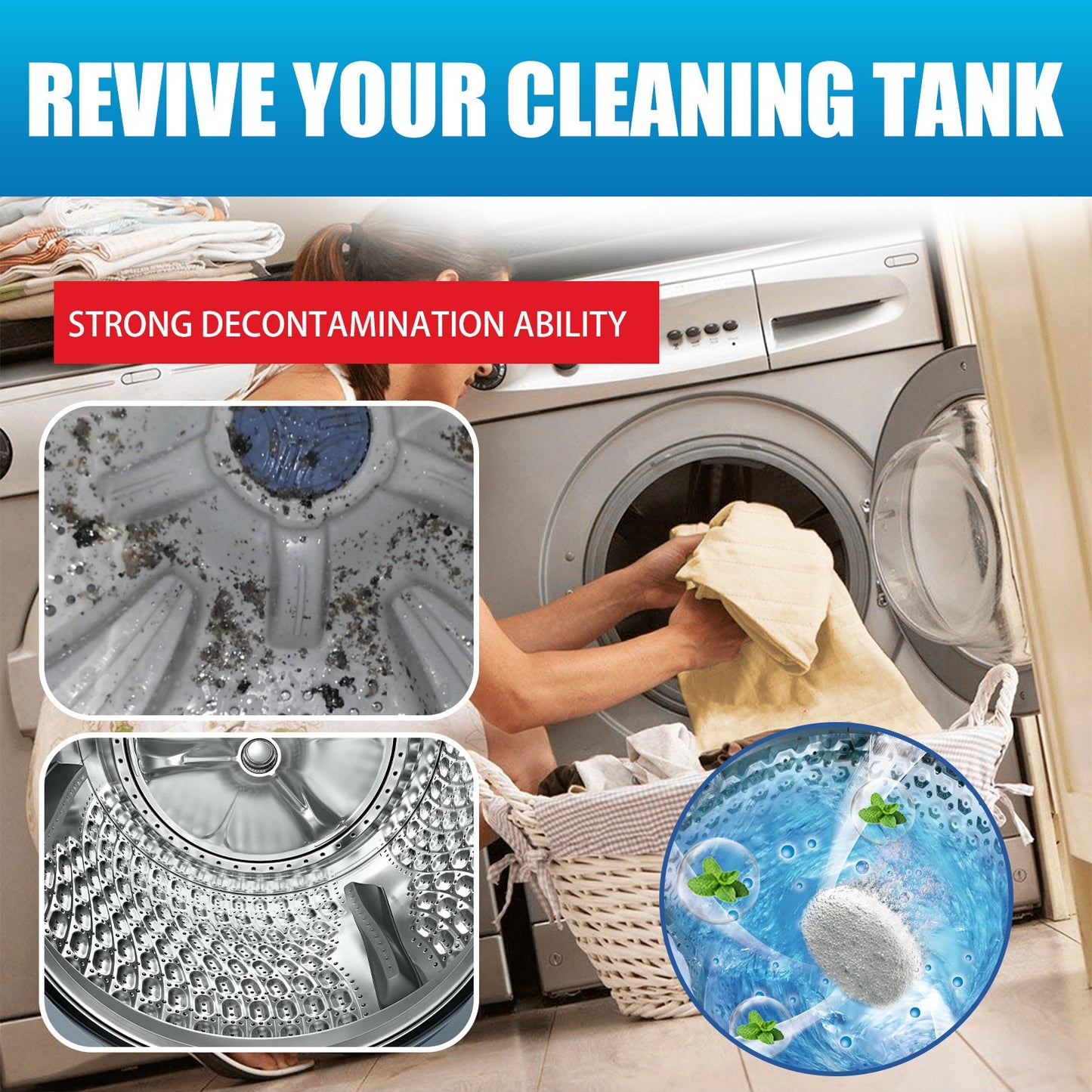 2025 Upgraded Washing Machine Cleaning Agent (12pcs Set)