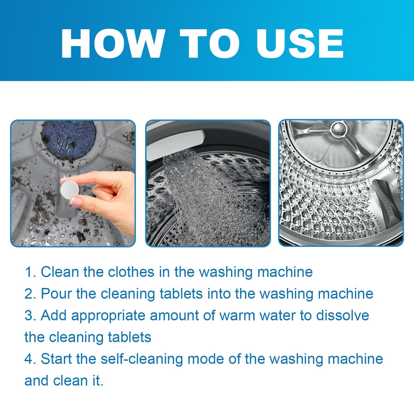 2025 Upgraded Washing Machine Cleaning Agent (12pcs Set)