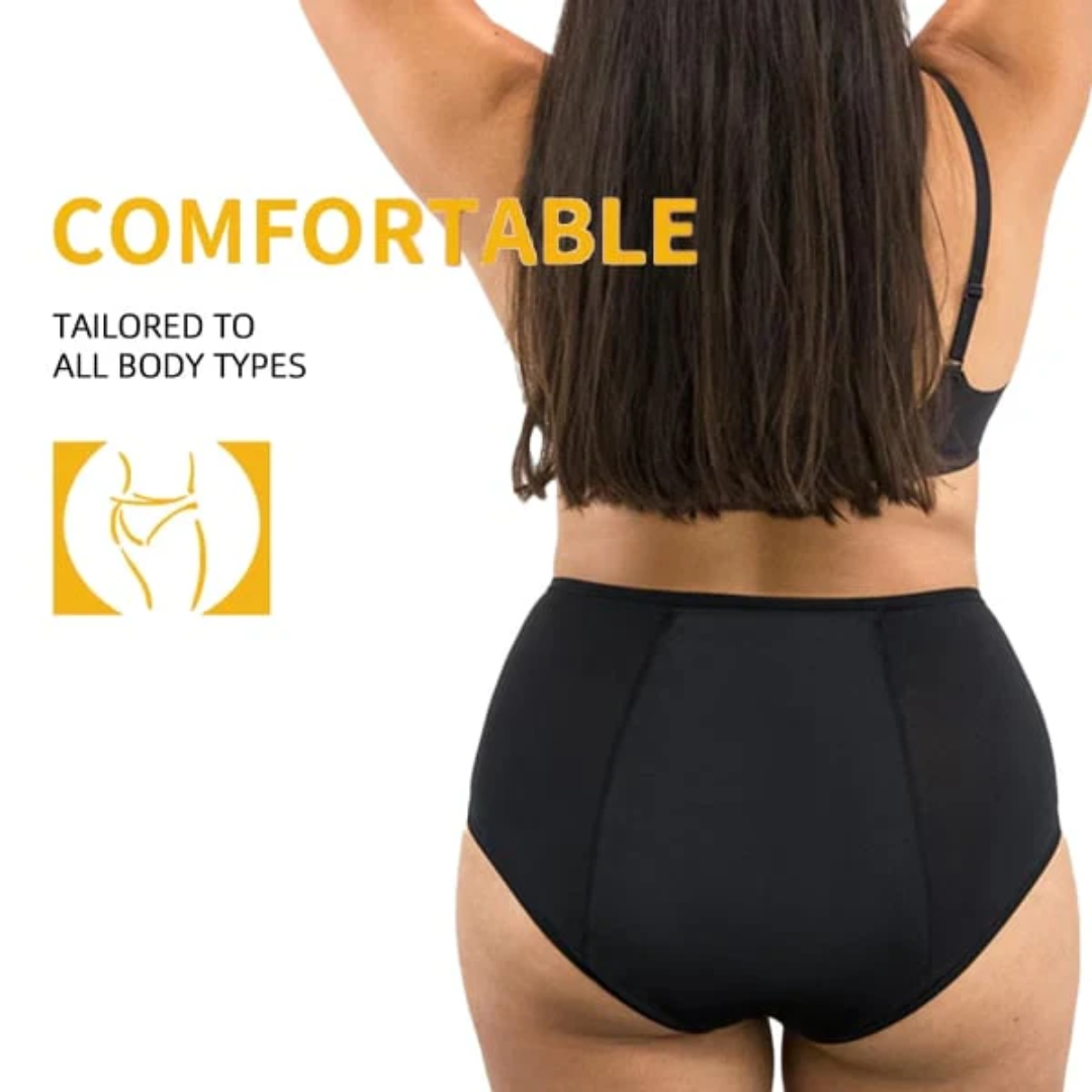 Calzones menstruales de tiro alto e impermeables