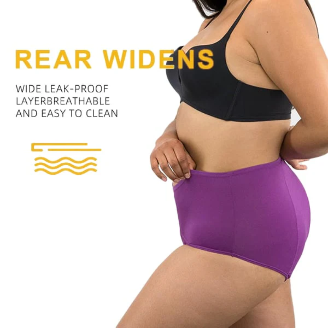 Calzones menstruales de tiro alto e impermeables