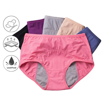 Calzones menstruales de tiro alto e impermeables