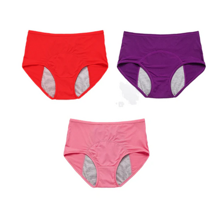 Calzones menstruales de tiro alto e impermeables
