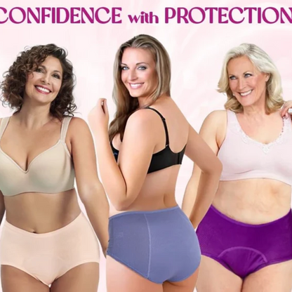 Calzones menstruales de tiro alto e impermeables