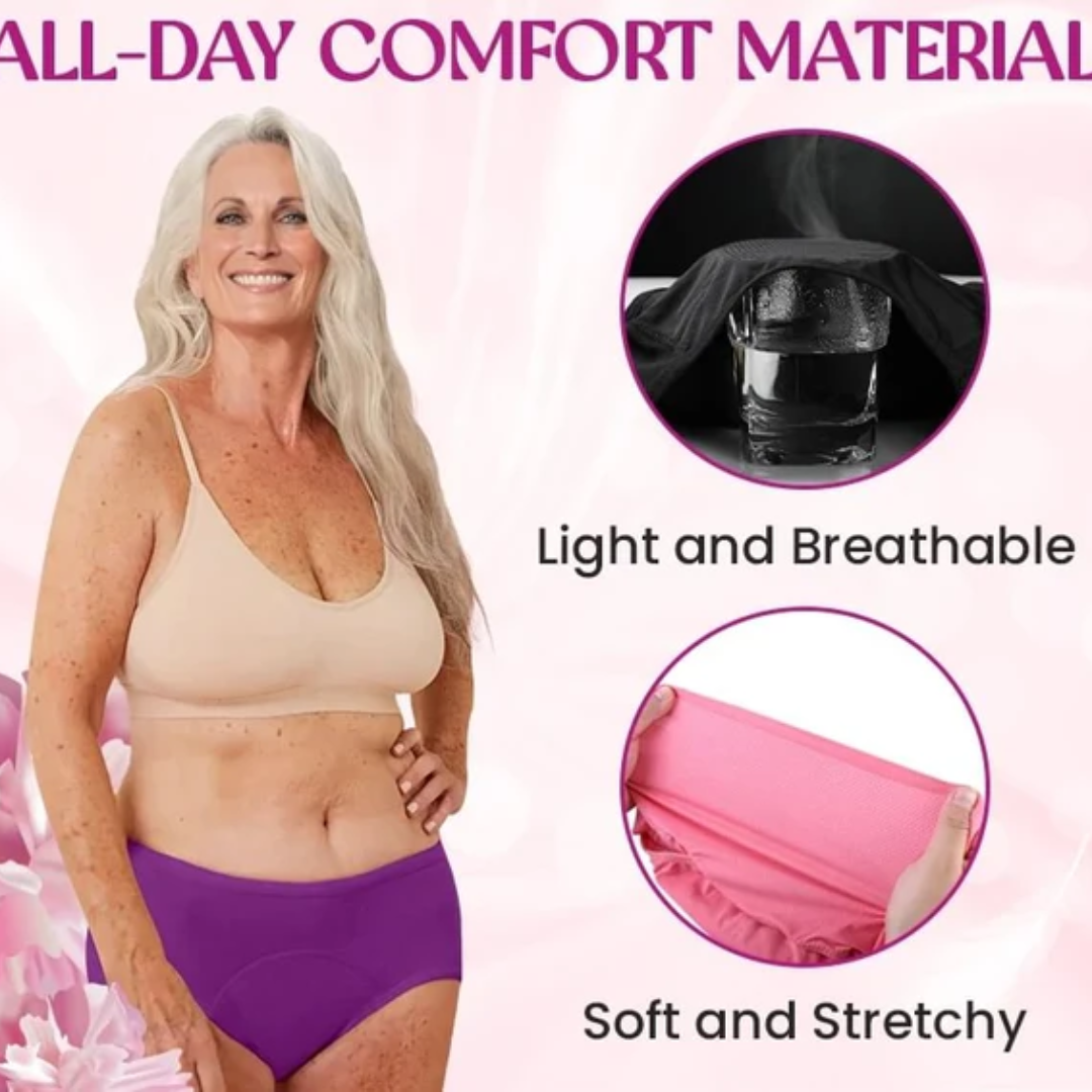 Calzones menstruales de tiro alto e impermeables