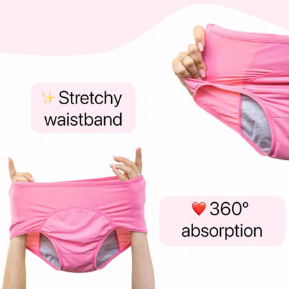 Calzones menstruales de tiro alto e impermeables