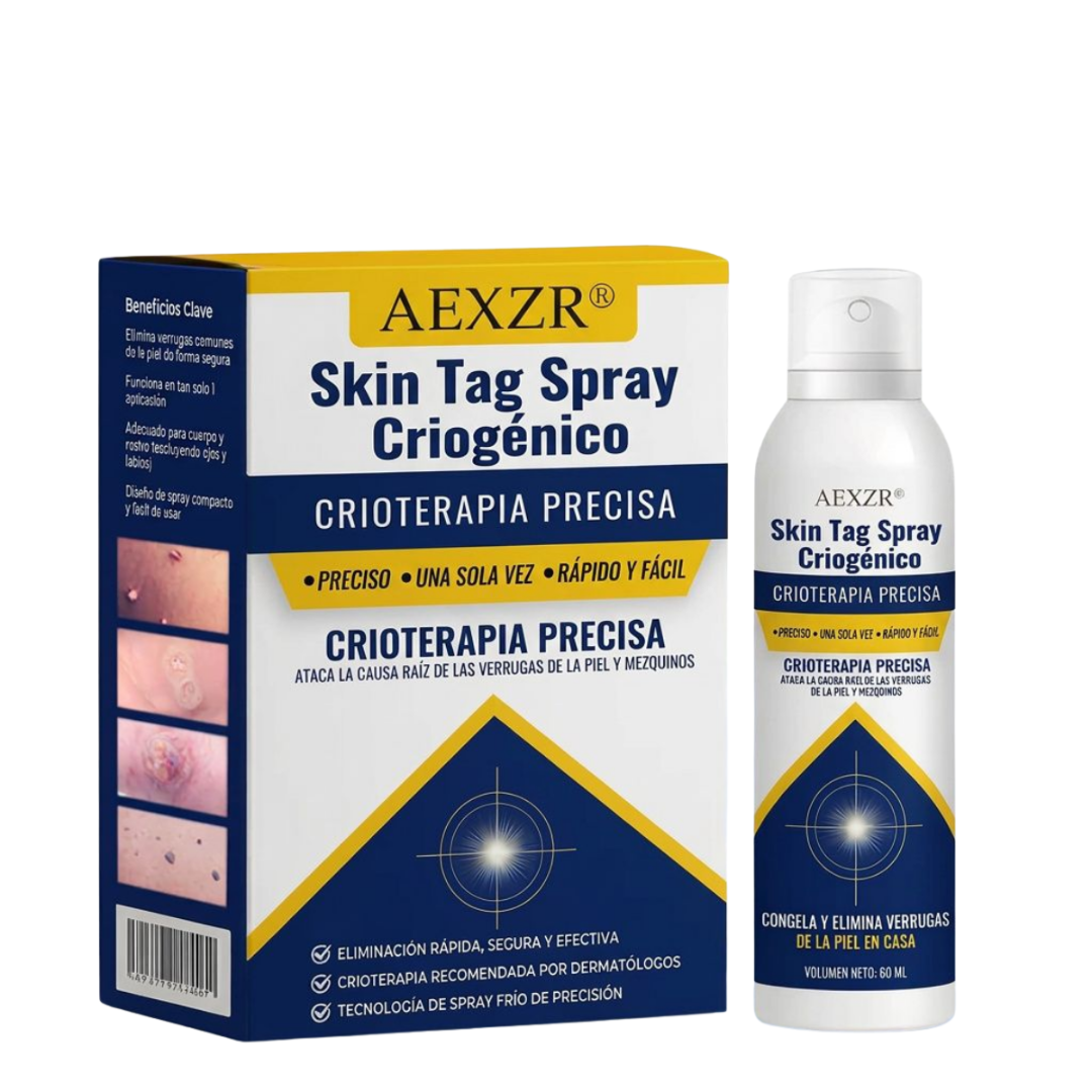 🏆 Crioterapia Profesional en Casa | AEXZR® Skin Tag Spray Criogénico：Eliminación rápida y sin dolor de verrugas y córneas ✨
