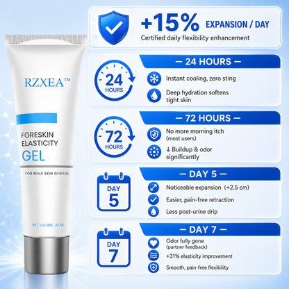 ¡Stock limitado! ⏳RZXEA™ Gel de Elasticidad para el Prepucio: Recupera tu máximo nivel, reinicia tu vitalidad.