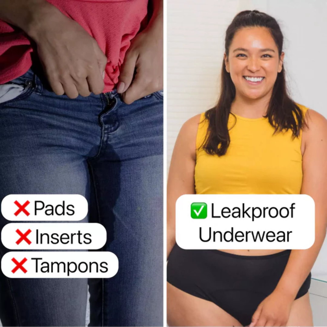 Calzones menstruales de tiro alto e impermeables