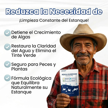 ✨ De verde a limpio durante la noche! |⏱️ cristalclaro en 24 horas! | AEXZR® Aqua-Guardian Fórmula Pro