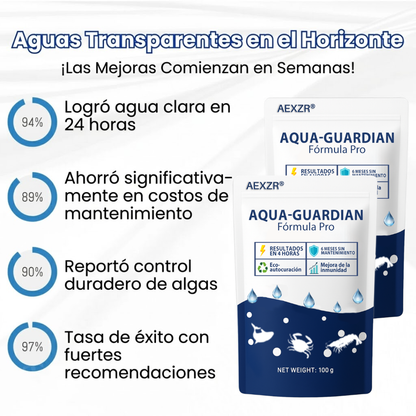 ✨ De verde a limpio durante la noche! |⏱️ cristalclaro en 24 horas! | AEXZR® Aqua-Guardian Fórmula Pro