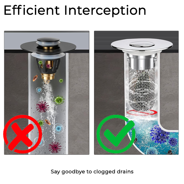 Kobidz® Sink Drain Strainer with Removable Stainless Steel Basket Ex