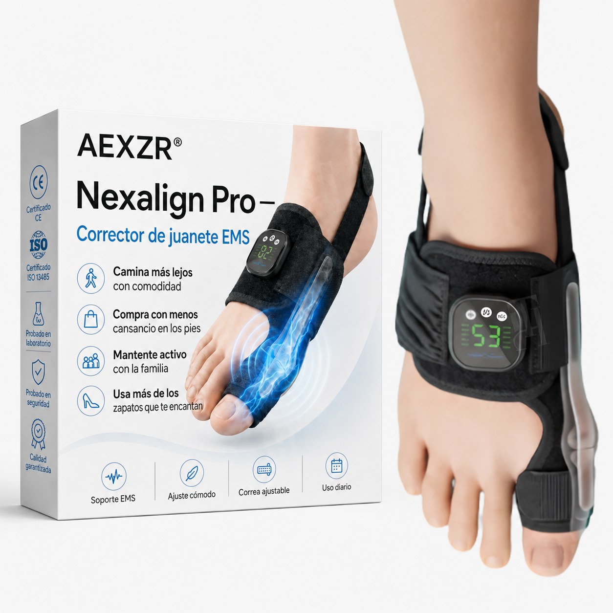 AEXZR® Nexalign Pro — Corrector de juanete EMS