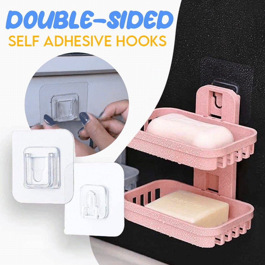 NOWORDUP® Double-Sided Self Adhesive Hooks , 1 pack@ 10pcs