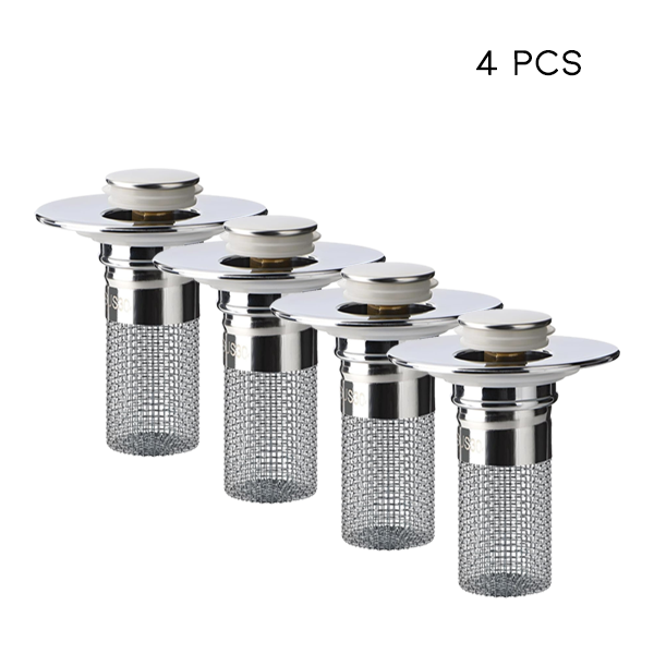 Sink Drain Strainer with Removable Stainless Steel Basket Ex